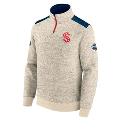 NHL Seattle Kraken Fanatics 2024 NHL Winter Classic Authentic Pro Fleece Quarter-Zip Pullover Top - Deep Sea Blue/Cream