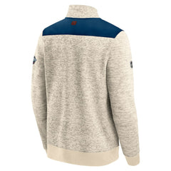 NHL Seattle Kraken Fanatics 2024 NHL Winter Classic Authentic Pro Fleece Quarter-Zip Pullover Top - Deep Sea Blue/Cream