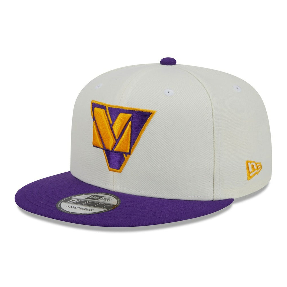 Minnesota Vikings New Era City Originals 9FIFTY Snapback Hat Cream/Purple