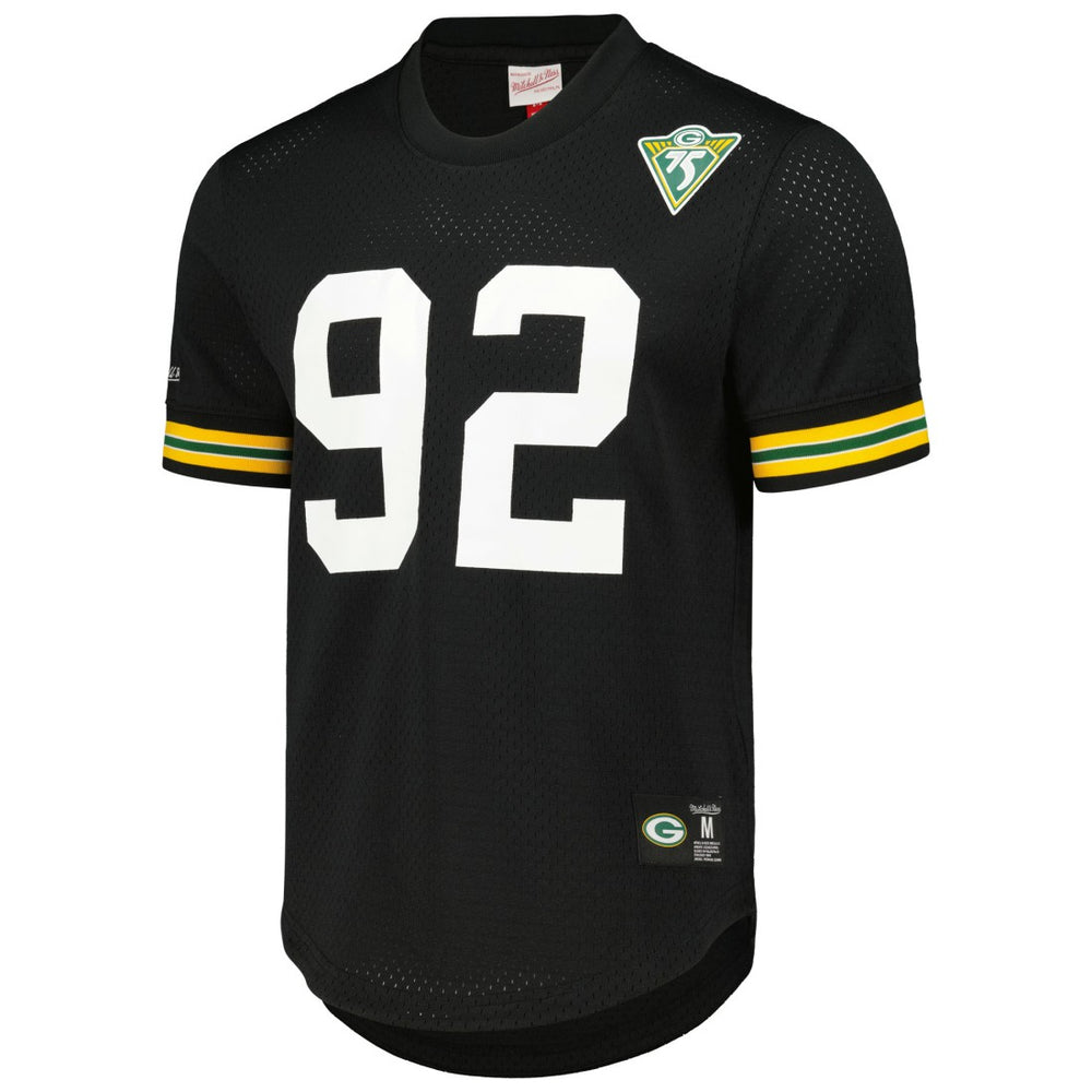 Reggie White Green Bay Packers Retired Player Name and Number Mesh Top Black