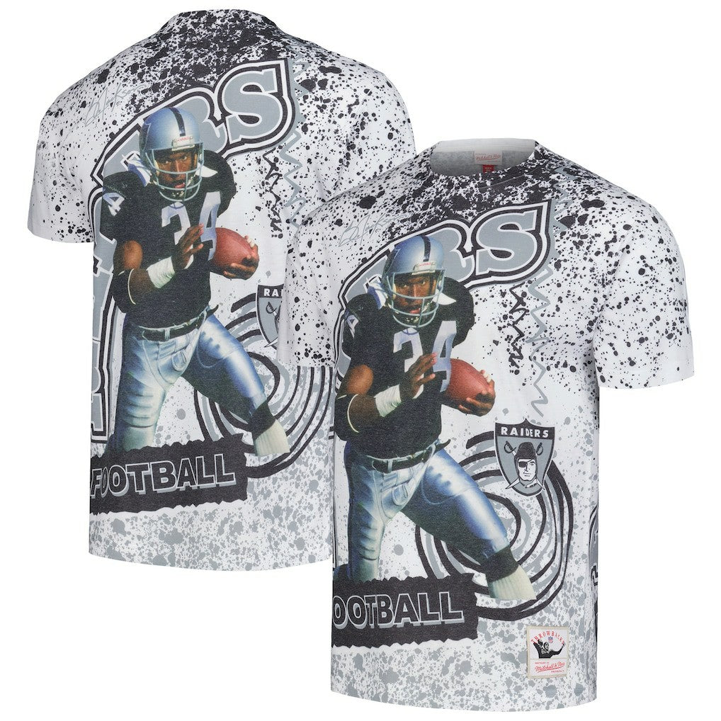 Bo Jackson Las Vegas Raiders Retired Player Name & Number Burst T-Shirt White
