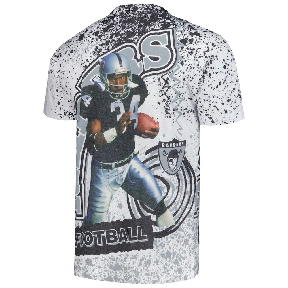 Bo Jackson Las Vegas Raiders Retired Player Name & Number Burst T-Shirt White