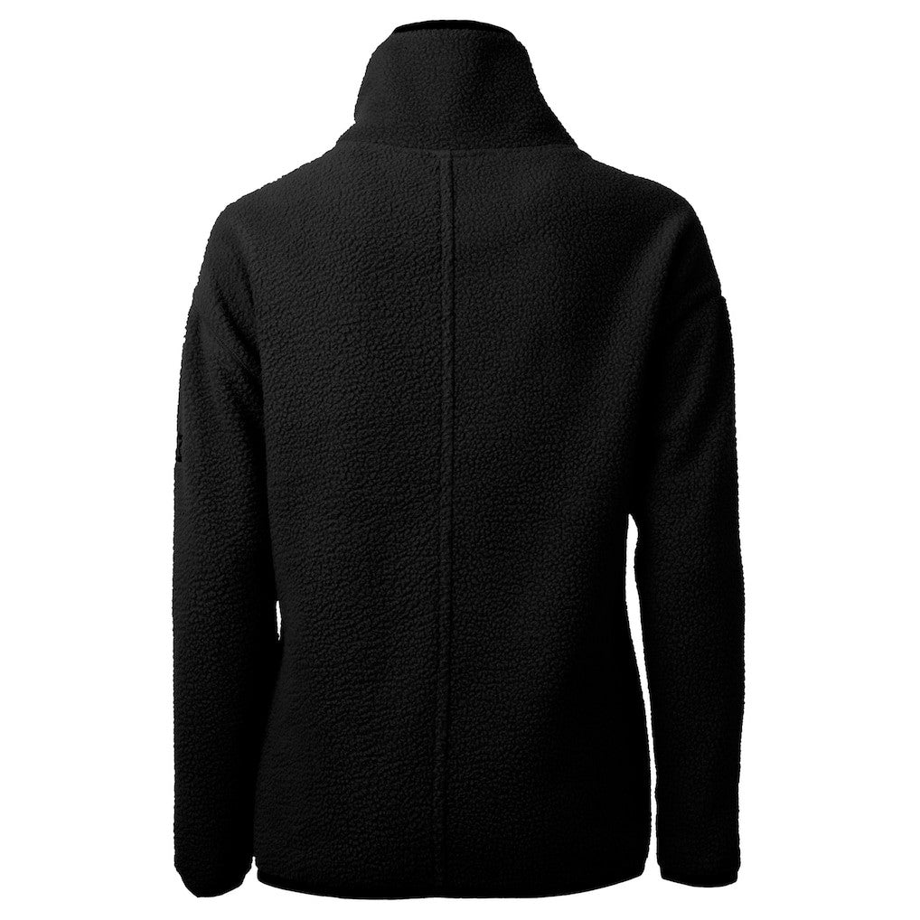 Carolina Panthers Cutter & Buck Women's Helmet Logo Cascade Eco Sherpa Fleece Half-Zip Pullover Jacket Black