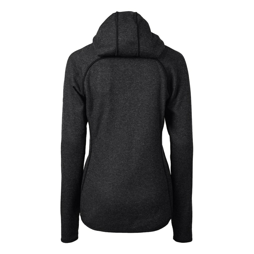 Baltimore Ravens Cutter & Buck Women's Helmet Logo Mainsail Sweater-Knit Full-Zip Hoodie Charcoal