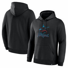 Miami Marlins Fanatics Primary Logo Legacy Hoodie - Black Hoodies