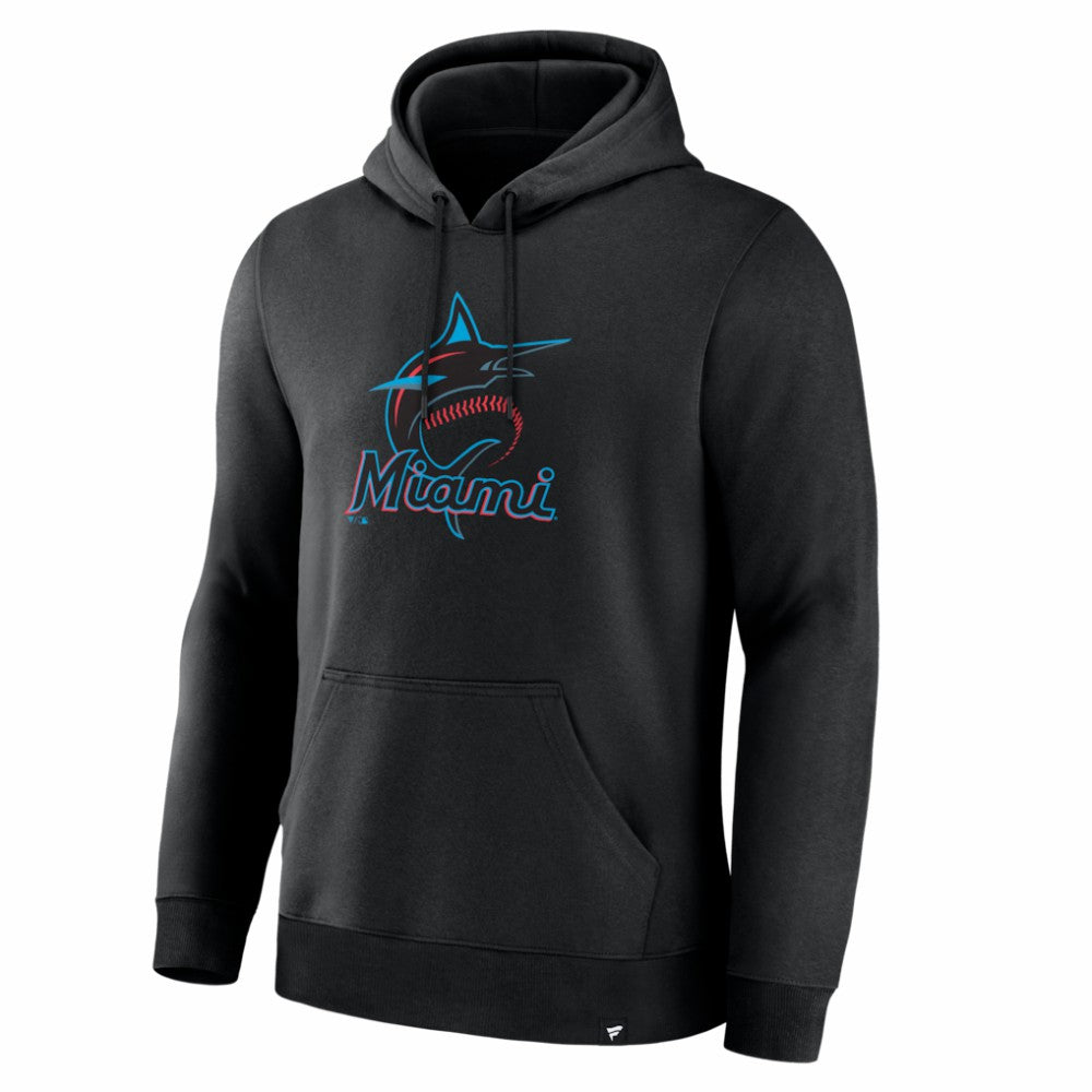 Miami Marlins Fanatics Primary Logo Legacy Hoodie - Black Hoodies