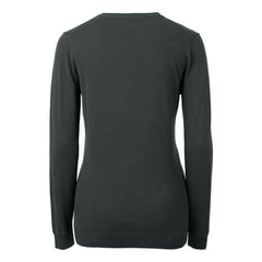 New Orleans Saints Cutter & Buck Women's Helmet Logo Lakemont Tri-Blend V-Neck Pullover Sweater Charcoal