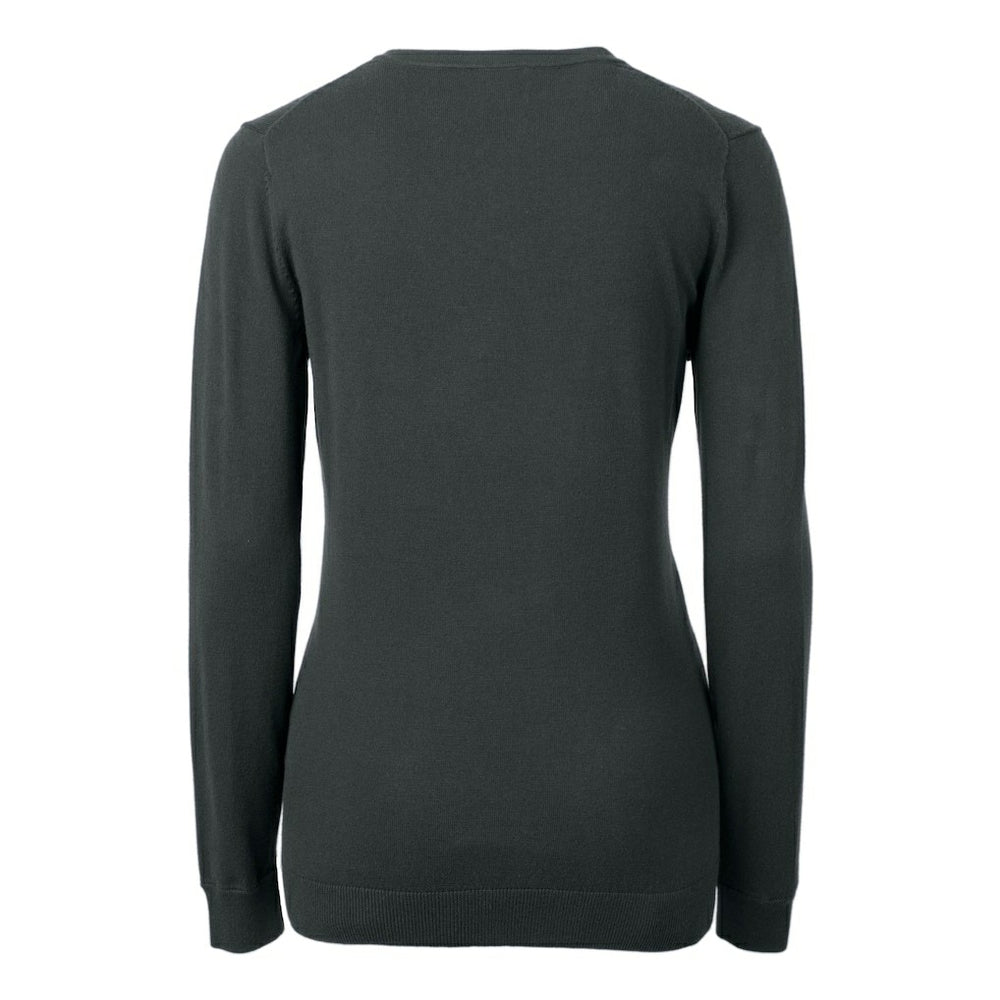 Arizona Cardinals Cutter & Buck Women's Helmet Logo Lakemont Tri-Blend V-Neck Pullover Sweater Charcoal