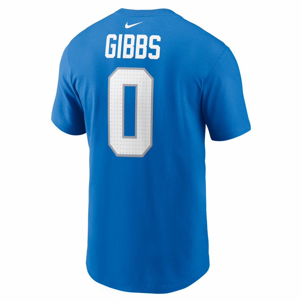 Jahmyr Gibbs Detroit Lions Name & Number T-Shirt Blue