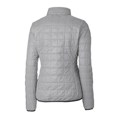 Pittsburgh Steelers Cutter & Buck Women's Helmet Logo Rainier PrimaLoft Eco Insulated Full-Zip Puffer Jacket Gray