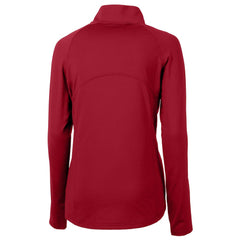 San Francisco 49ers Cutter & Buck Women's Helmet Logo Adapt Eco Knit Stretch Recycled Half-Zip Pullover Top Scarlet