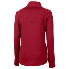 Houston Texans Cutter & Buck Women's Helmet Logo Adapt Eco Knit Stretch Recycled Half-Zip Pullover Top Red