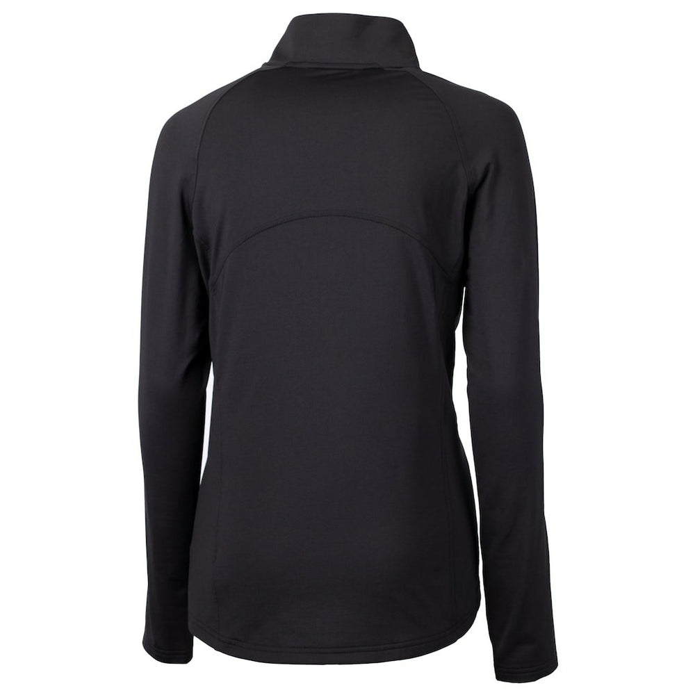 Arizona Cardinals Cutter & Buck Women's Helmet Logo Adapt Eco Knit Stretch Recycled Half-Zip Pullover Top Black