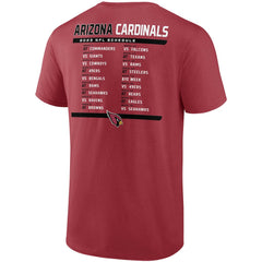 Arizona Cardinals Two-Pack 2023 Schedule T-Shirt Combo Set Cardinal/White