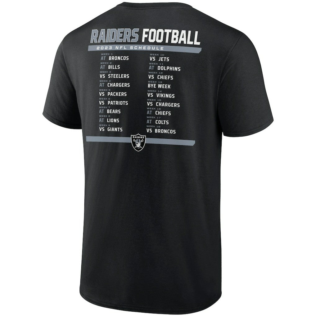 Las Vegas Raiders Two-Pack 2023 Schedule T-Shirt Combo Set Black/White