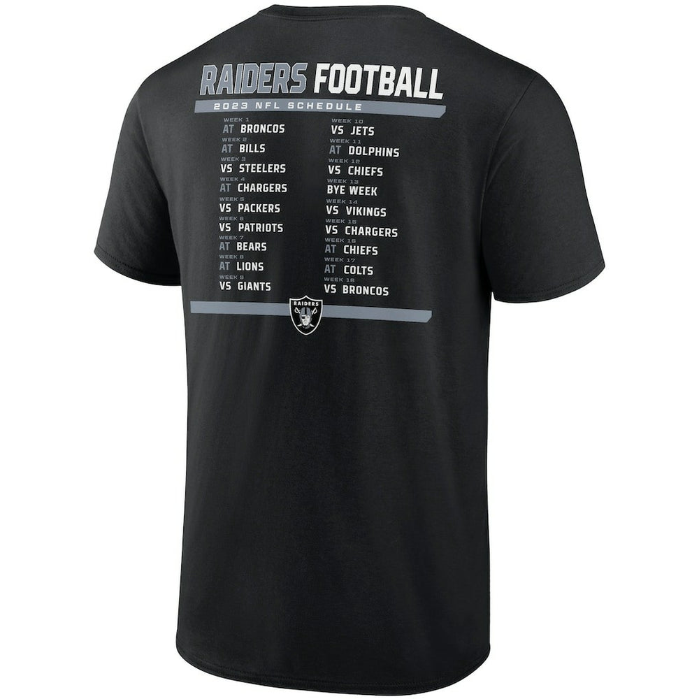 Las Vegas Raiders Two-Pack 2023 Schedule T-Shirt Combo Set Black/White