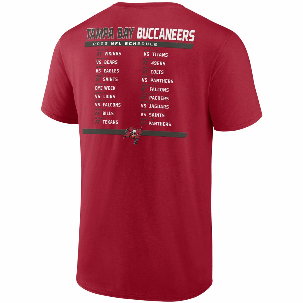 Tampa Bay Buccaneers Two-Pack 2023 Schedule T-Shirt Combo Set Red/White