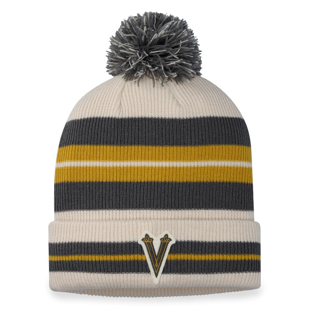 NHL Vegas Golden Knights Fanatics 2024 NHL Winter Classic Cuffed Knit Hat with Pom - Charcoal/Cream