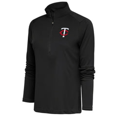 Minnesota Twins Antigua Women's Tribute Half-Zip Pullover Top - Gray Pullover