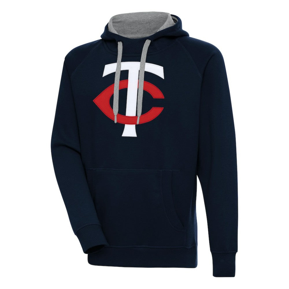 Minnesota Twins Antigua Victory Pullover Hoodie - Navy Hoodies