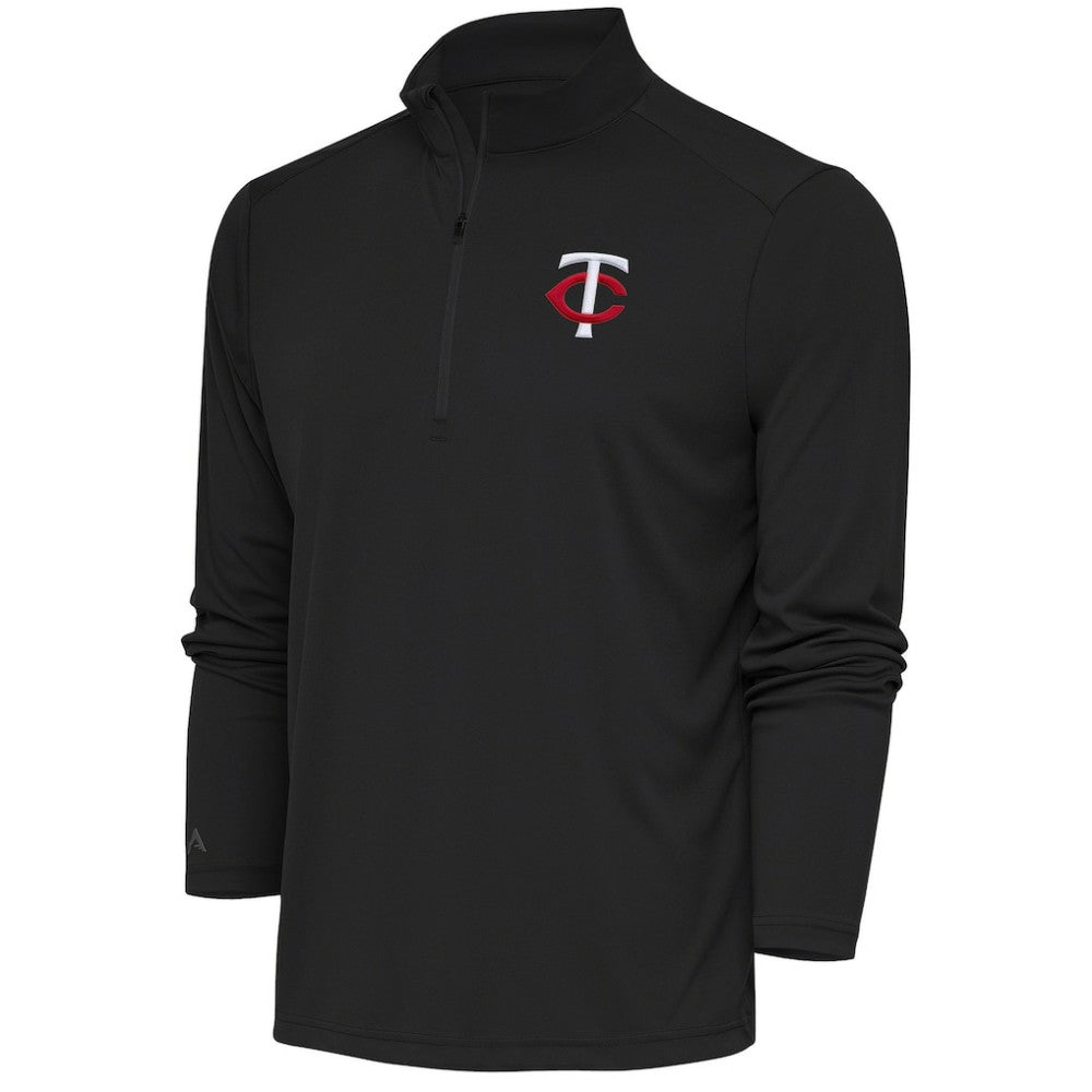 Minnesota Twins Antigua Tribute Quarter-Zip Pullover Top - Gray Pullover