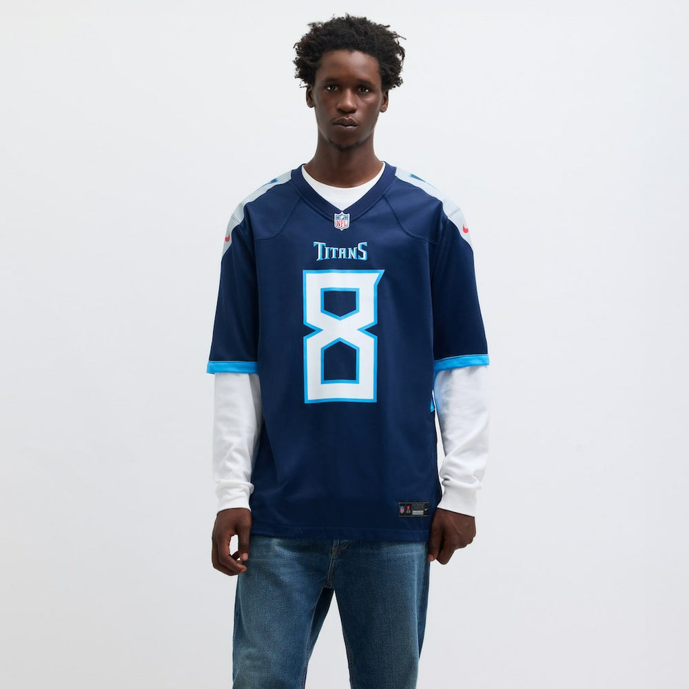 Will Levis Tennessee Titans Game Jersey Navy