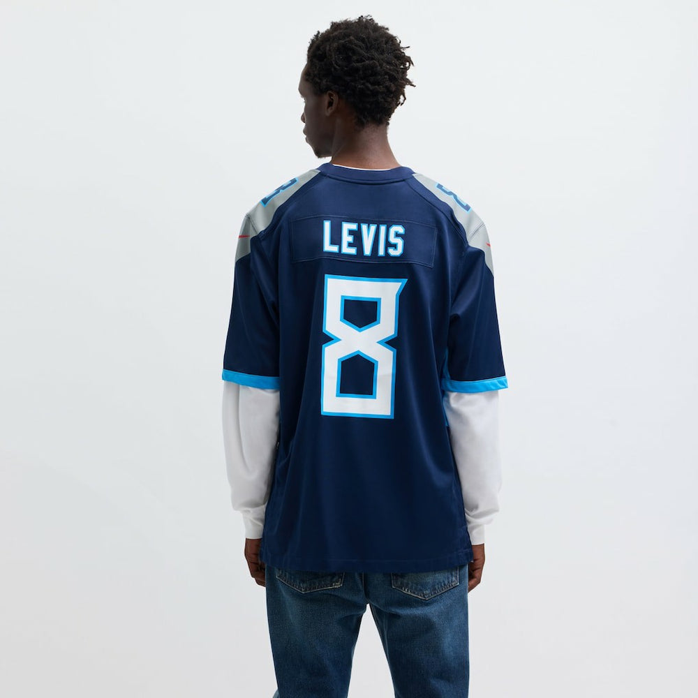 Will Levis Tennessee Titans Game Jersey Navy