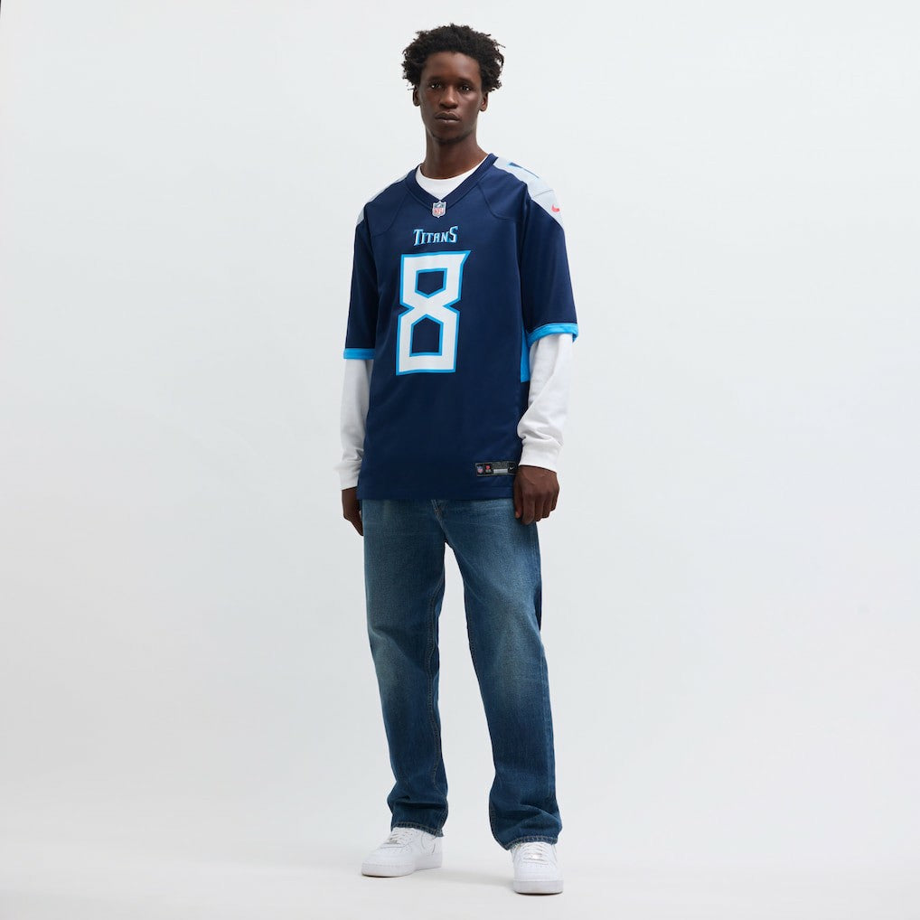 Will Levis Tennessee Titans Game Jersey Navy