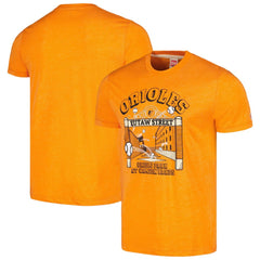 Baltimore Orioles Homage Eutaw Street Hyper Local Tri-Blend T-Shirt - Orange T-shirts
