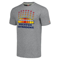 Houston Astros Homage Astrodome Stars Hyper Local Tri-Blend T-Shirt - Gray T-shirts