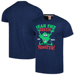 Boston Red Sox Homage Doodle Collection The Green Monster Tri-Blend T-Shirt - Navy T-shirts