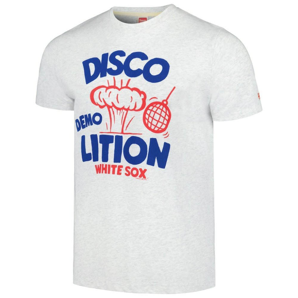 Chicago White Sox Homage Doodle Collection Disco Demolition Tri-Blend T-Shirt - Gray T-shirts