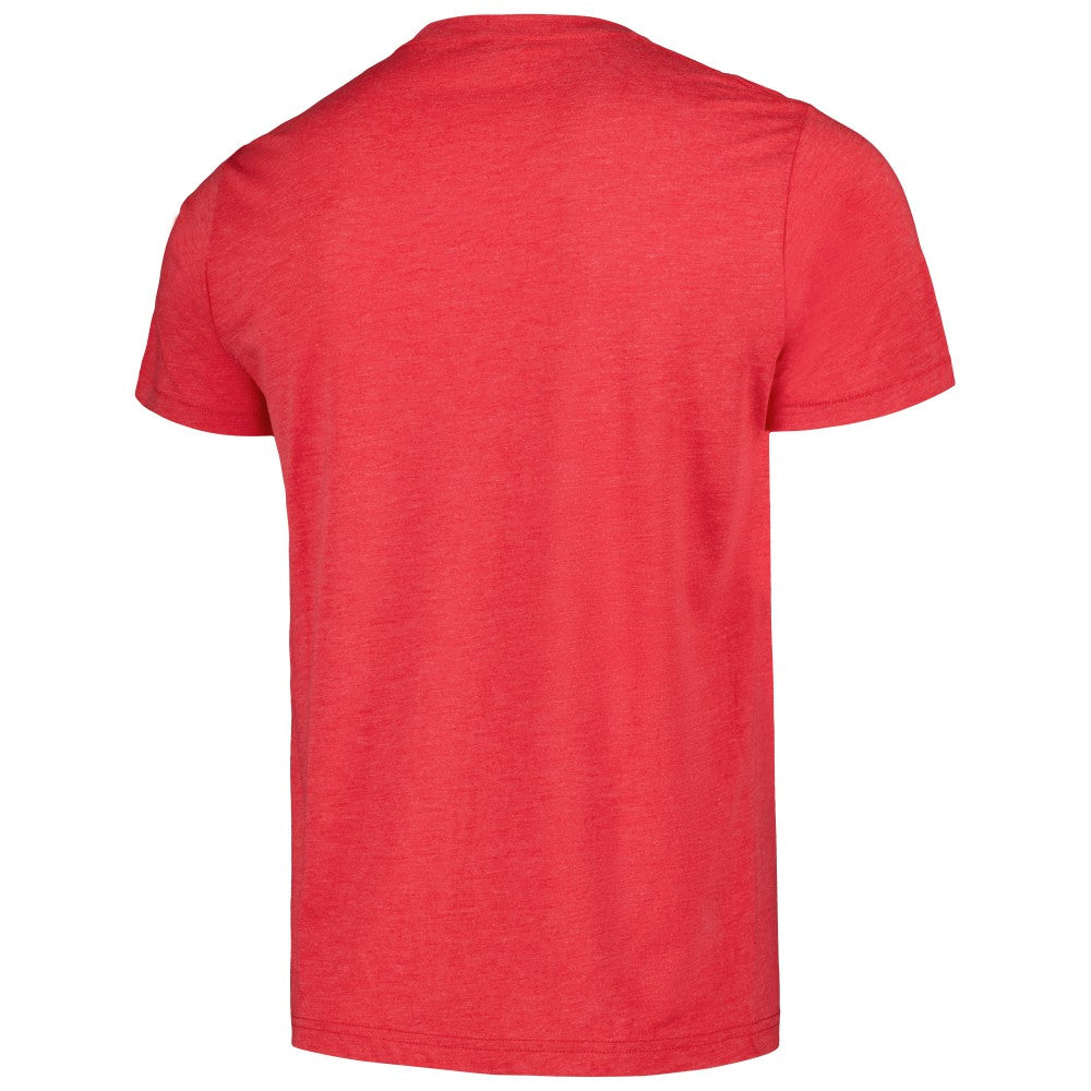 Cincinnati Reds Homage Doodle Collection Wire to Wire Tri-Blend T-Shirt - Red T-shirts