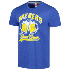 Milwaukee Brewers Homage Doodle Collection The Brew Crew Tri-Blend T-Shirt - Royal T-shirts