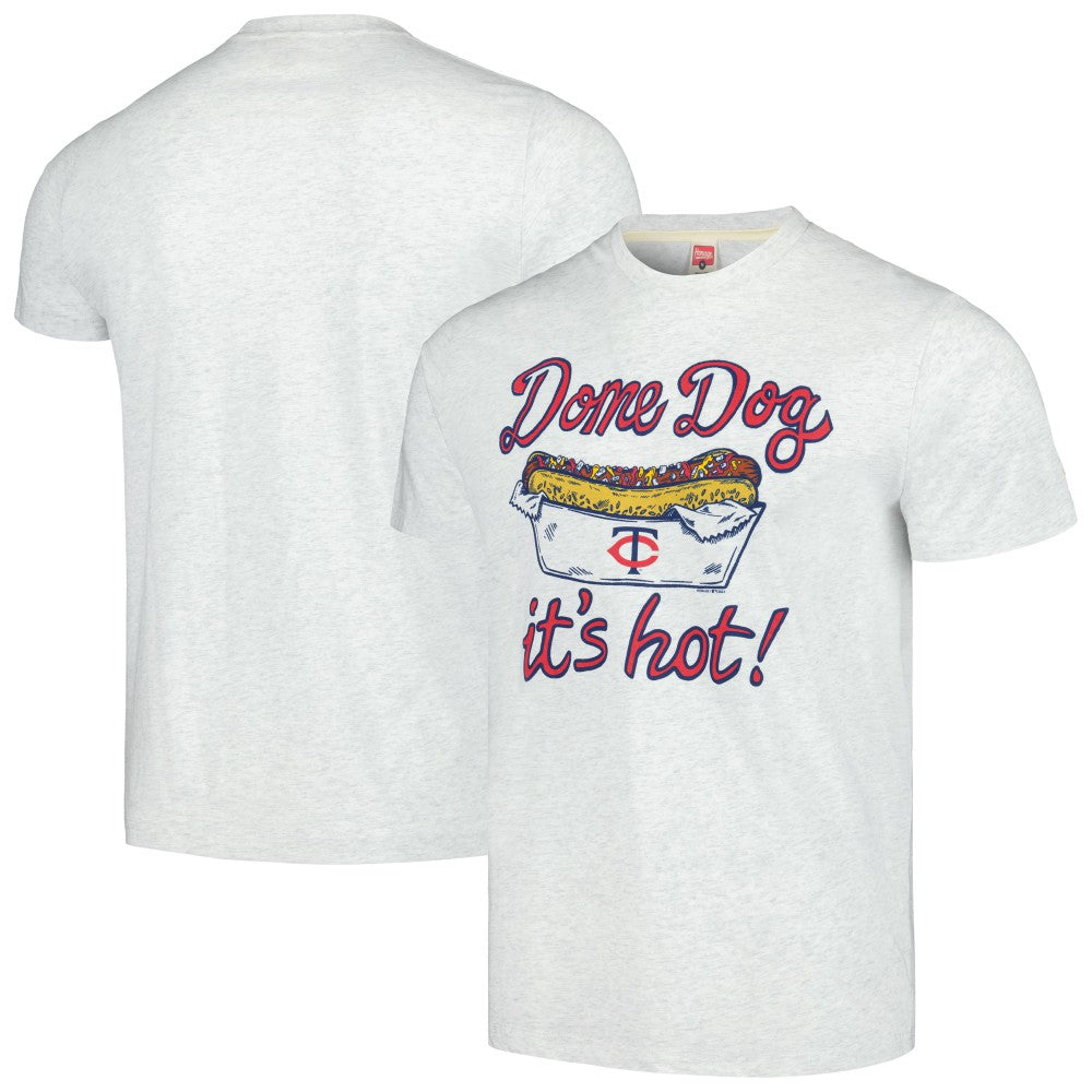 Minnesota Twins Homage Doodle Collection Dome Dog Tri-Blend T-Shirt - Gray T-shirts
