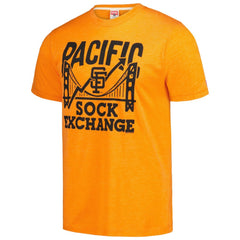 San Francisco Giants Homage Doodle Collection Pacific Sock Exchange Tri-Blend T-Shirt - Orange T-shirts