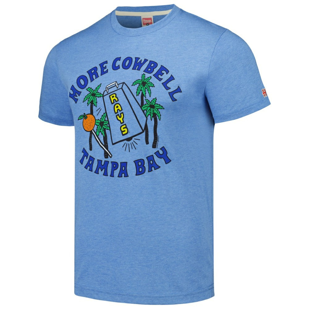 Tampa Bay Rays Homage Doodle Collection More Cowbell Tri-Blend T-Shirt - Light Blue T-shirts