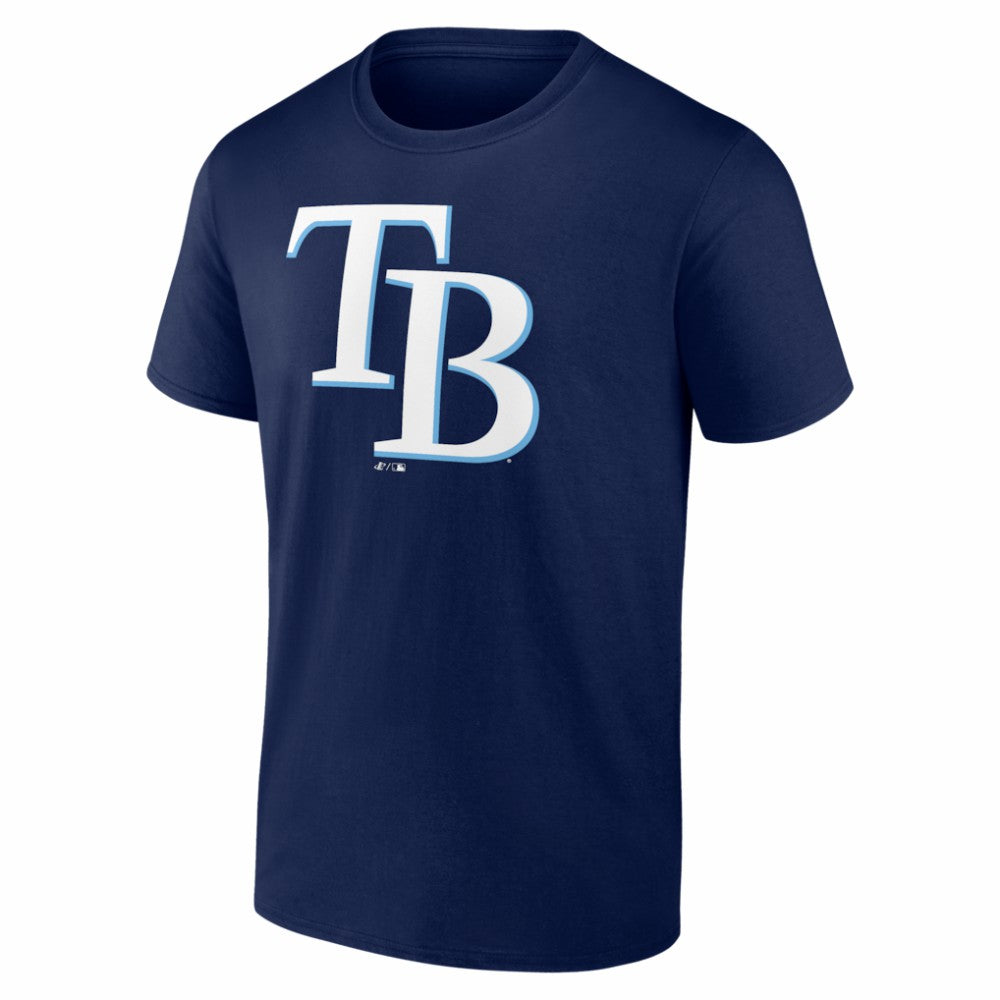 Tampa Bay Rays Logo Athletic Official Logo T-Shirt - Navy T-shirts
