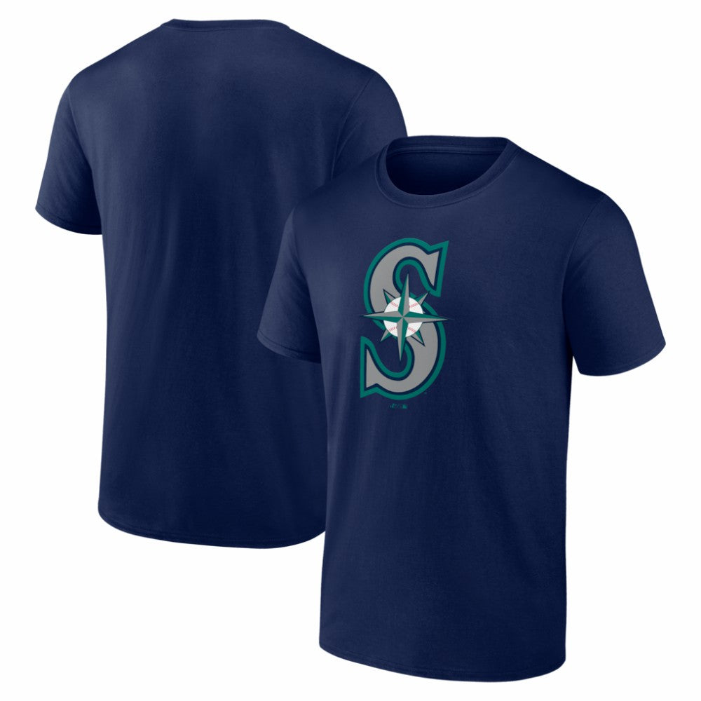 Seattle Mariners Logo Athletic Official Logo T-Shirt - Navy T-shirts
