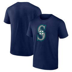Seattle Mariners Logo Athletic Official Logo T-Shirt - Navy T-shirts