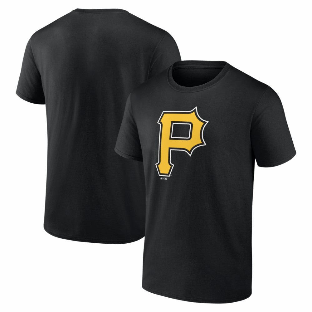 Pittsburgh Pirates Logo Athletic Official Logo T-Shirt - Black T-shirts