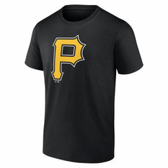 Pittsburgh Pirates Logo Athletic Official Logo T-Shirt - Black T-shirts