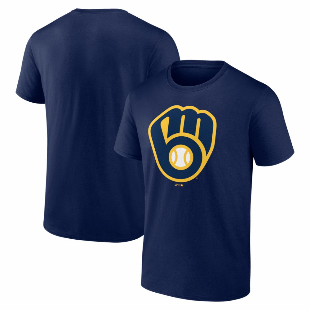 Milwaukee Brewers Logo Athletic Official Logo T-Shirt - Navy T-shirts