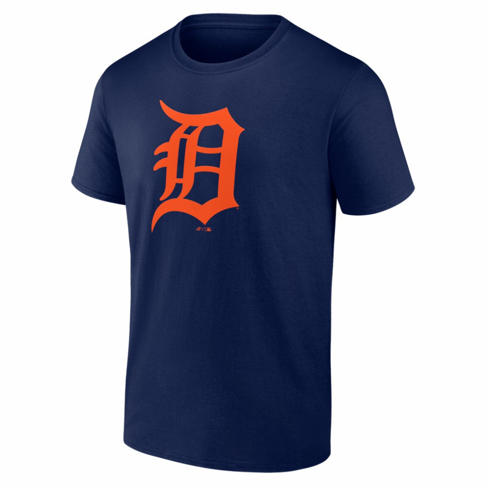 Detroit Tigers Logo Athletic Official Logo T-Shirt - Navy T-shirts