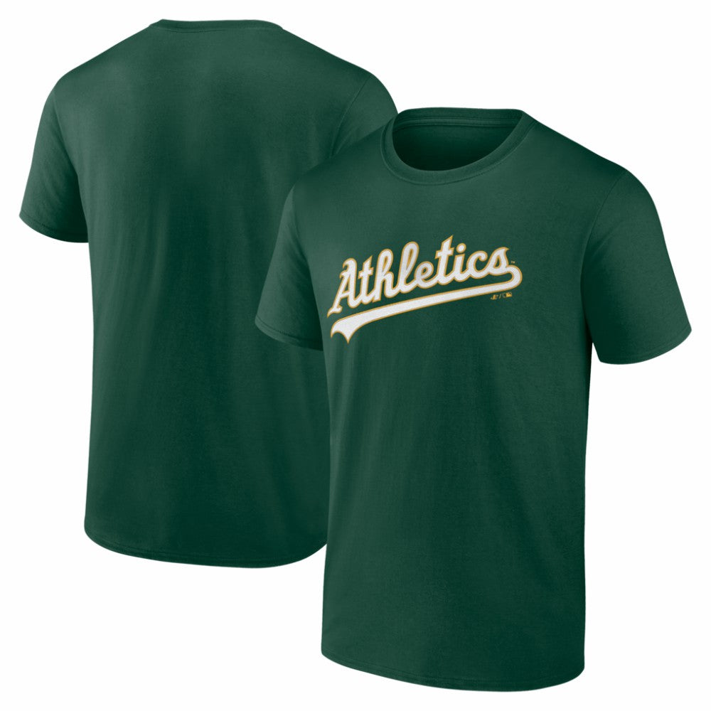 Athletics Logo Athletic Wordmark T-Shirt - Green T-shirts