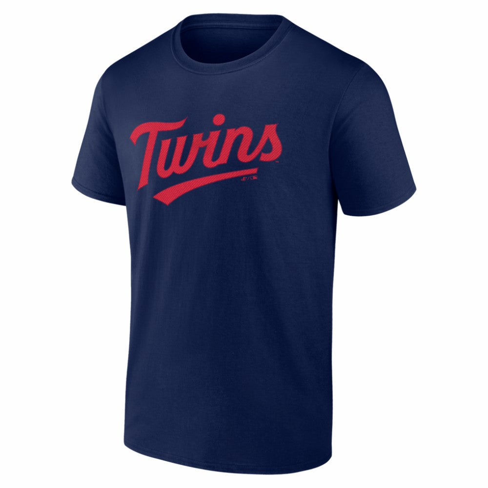 Minnesota Twins Logo Athletic Wordmark T-Shirt - Navy T-shirts