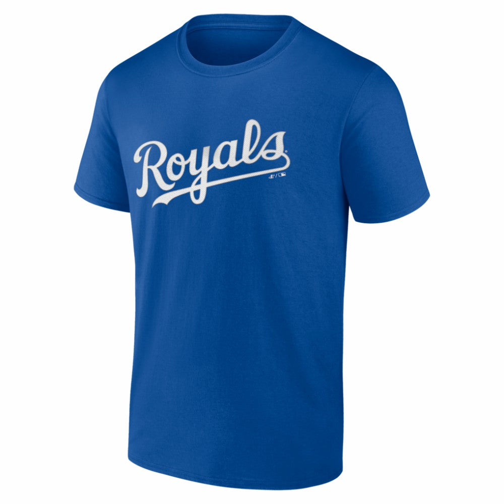 Kansas City Royals Logo Athletic Wordmark T-Shirt - Royal T-shirts