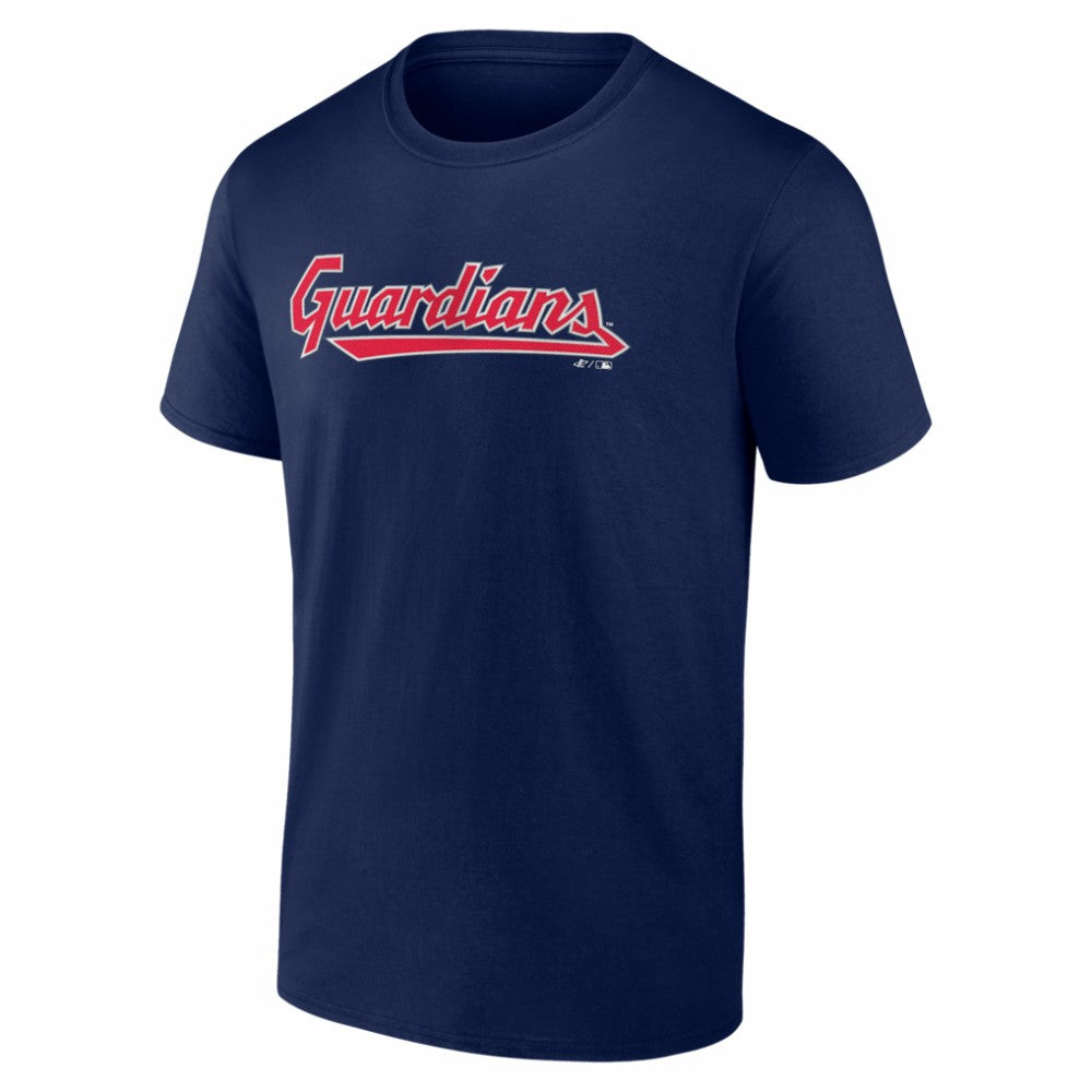 Cleveland Guardians Logo Athletic Wordmark T-Shirt - Navy T-shirts