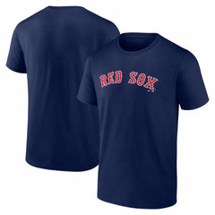 Boston Red Sox Logo Athletic Wordmark T-Shirt - Navy T-shirts