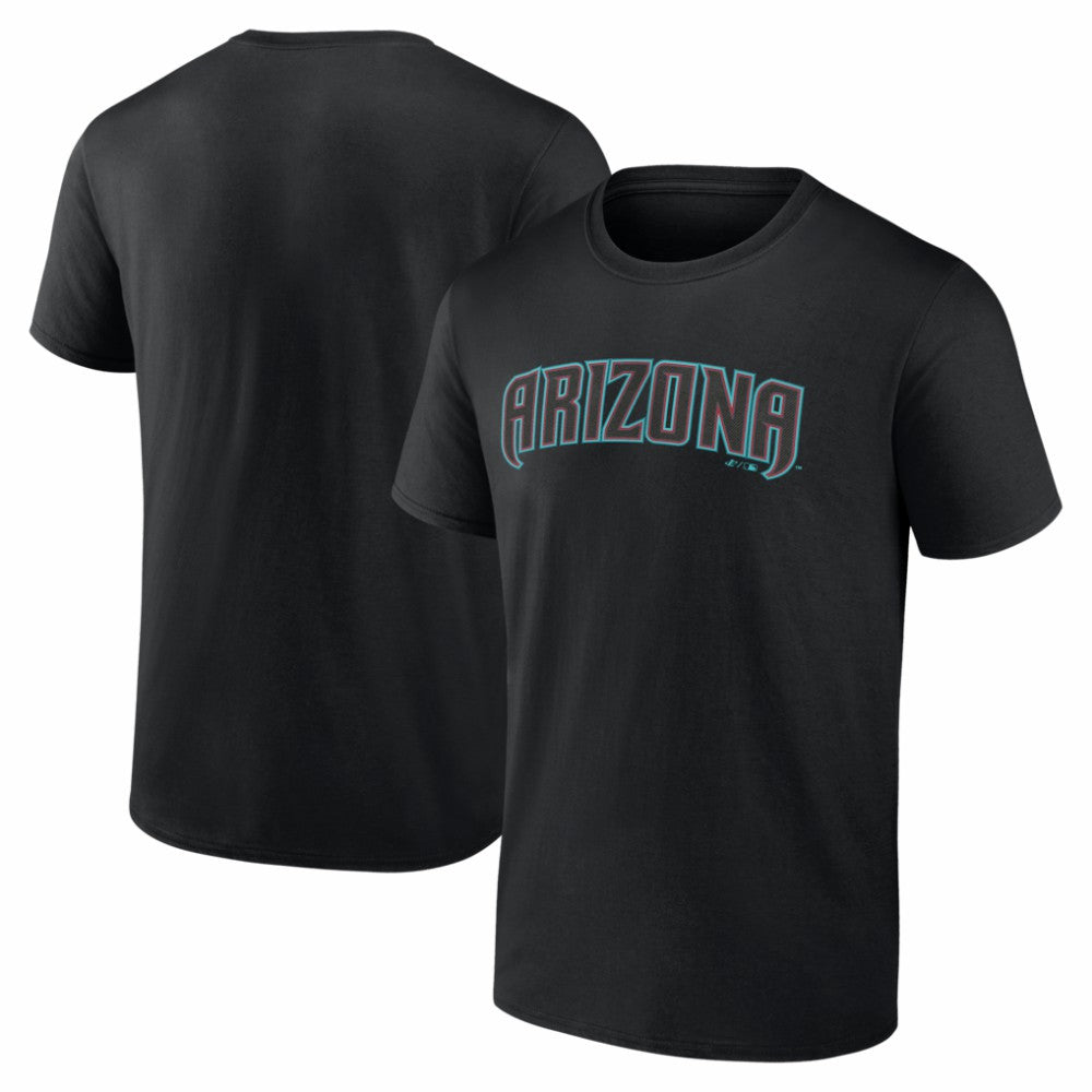 Arizona Diamondbacks Logo Athletic Wordmark T-Shirt - Black T-shirts